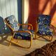 Paire de fauteuils vintage en rotin