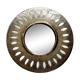 Old round oriental mirror in chiseled brass 29cm