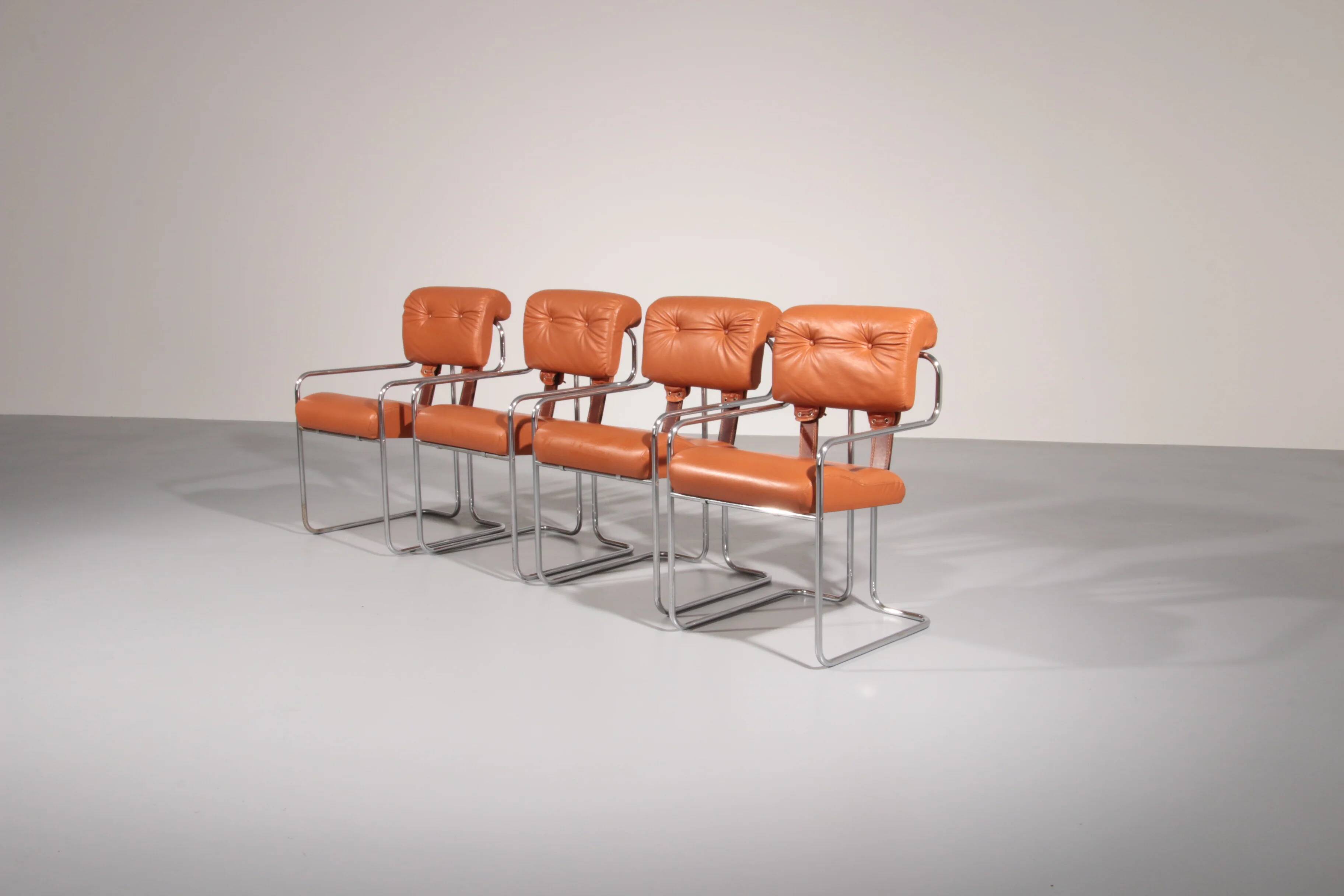 Italian Tucroma chairs by Guido Faleschini for i4 Mariani, 1970