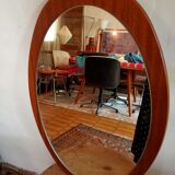 Danish Scandinavian oval mirror 60s