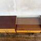 Enfilade vintage bicolore – Plateau en verre – Design rétro chic
