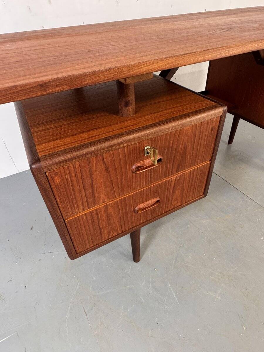 Mid-century Danish teak desk attributed to Louis van Teeffelen for Wébé, 1950s