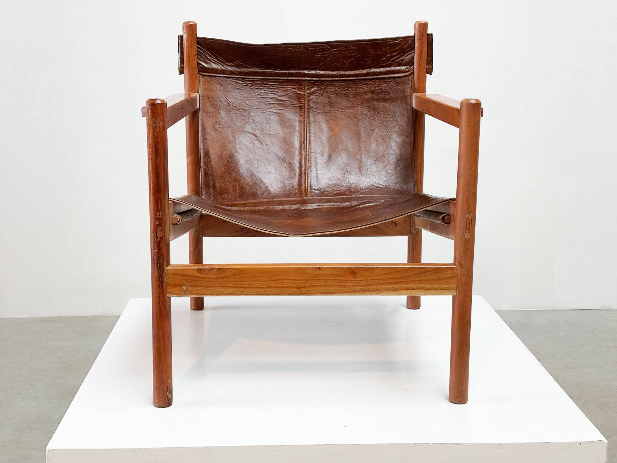 Leather 1970's Roxinho lounge chair by Michel Arnoult