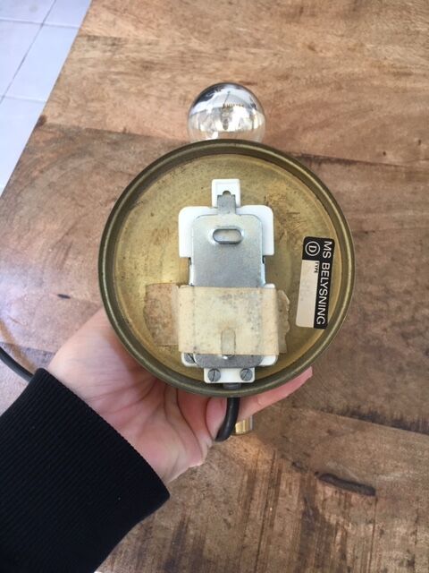 Scandinavian brass wall sconce