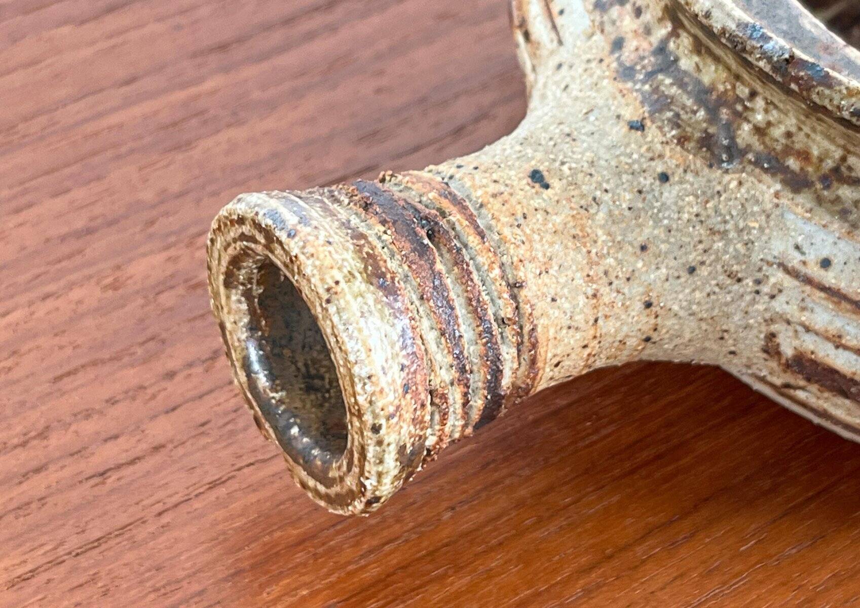 Danish studio pottery bowl from the mid-century by Tue Poulsen for Tue Keramik, 1960s.