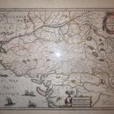 Authentic old map of the seventeenth century of Poitou by judocus Hondius 1630 double-sided