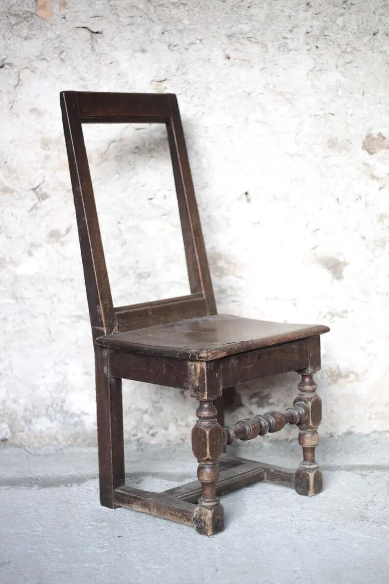Chaise Lorraine, chaise d'appoint en bois XVIIIe