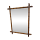 Large cherry wood bamboo mirror 100×76cm
