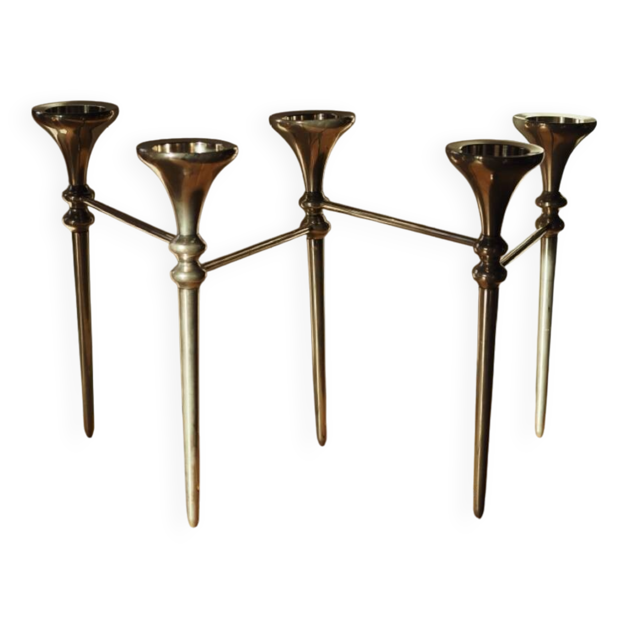 Scandinavian chrome modular candle holder 1960