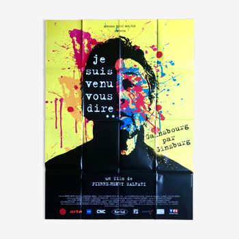 Original movie poster "I came to tell you..." Gainsbourg by Ginzburg