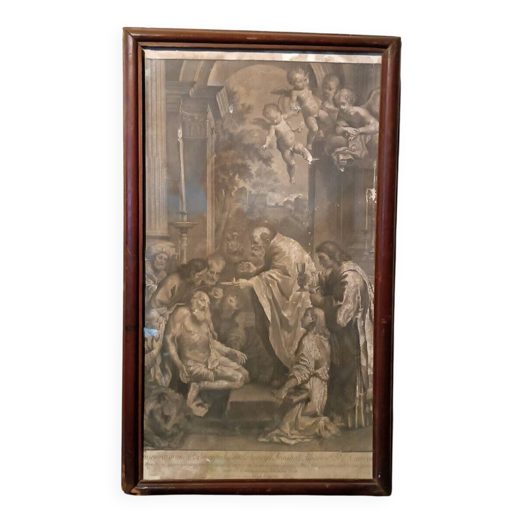Jacob Frey, biblical scene, engraving, 18th century