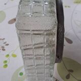 Vintage ceiling light in molded pressed glass.