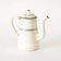 White and gold enamel French press