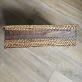 Wooden and wicker top