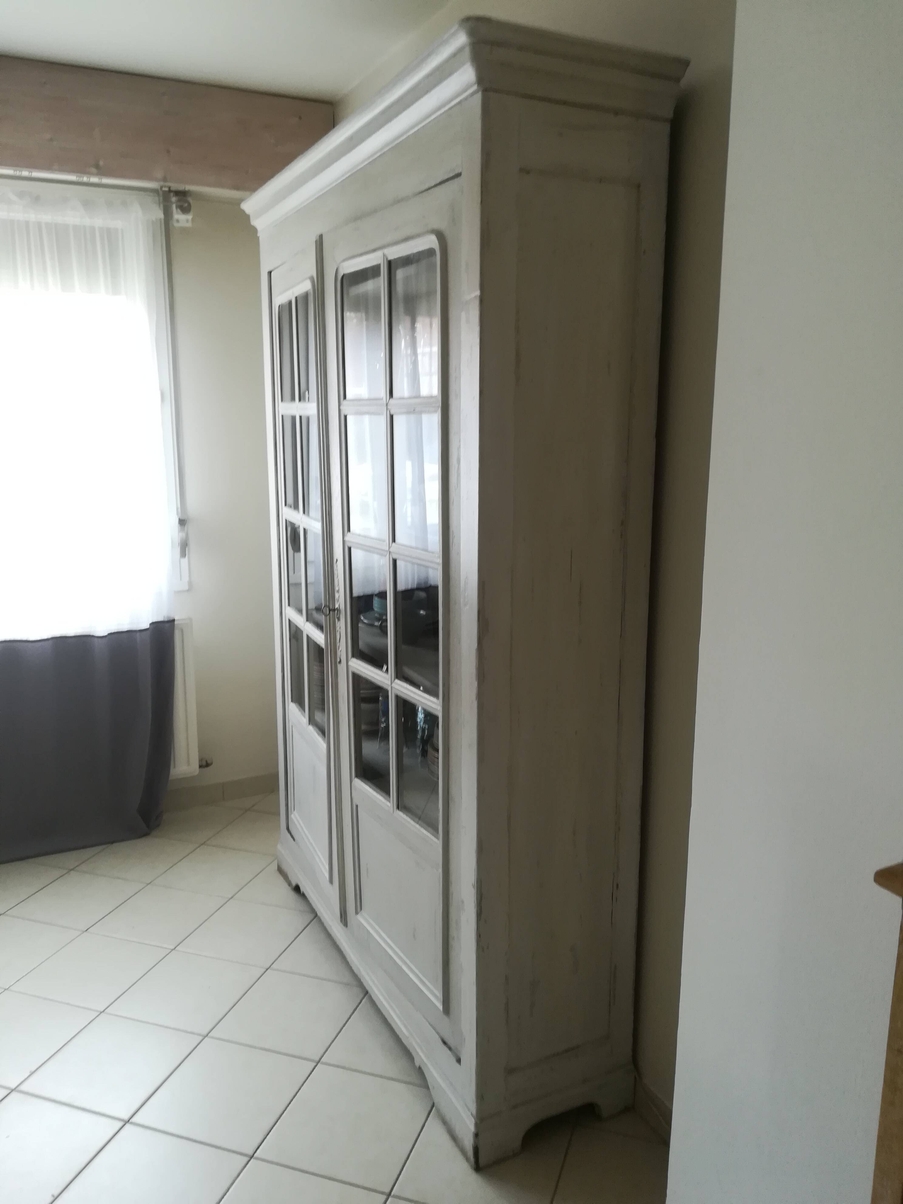 Old glazed bookcase or dresser