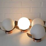 Vintage wall lamp, 1 of 4, brutalist sconce, copper ceiling light 1970's