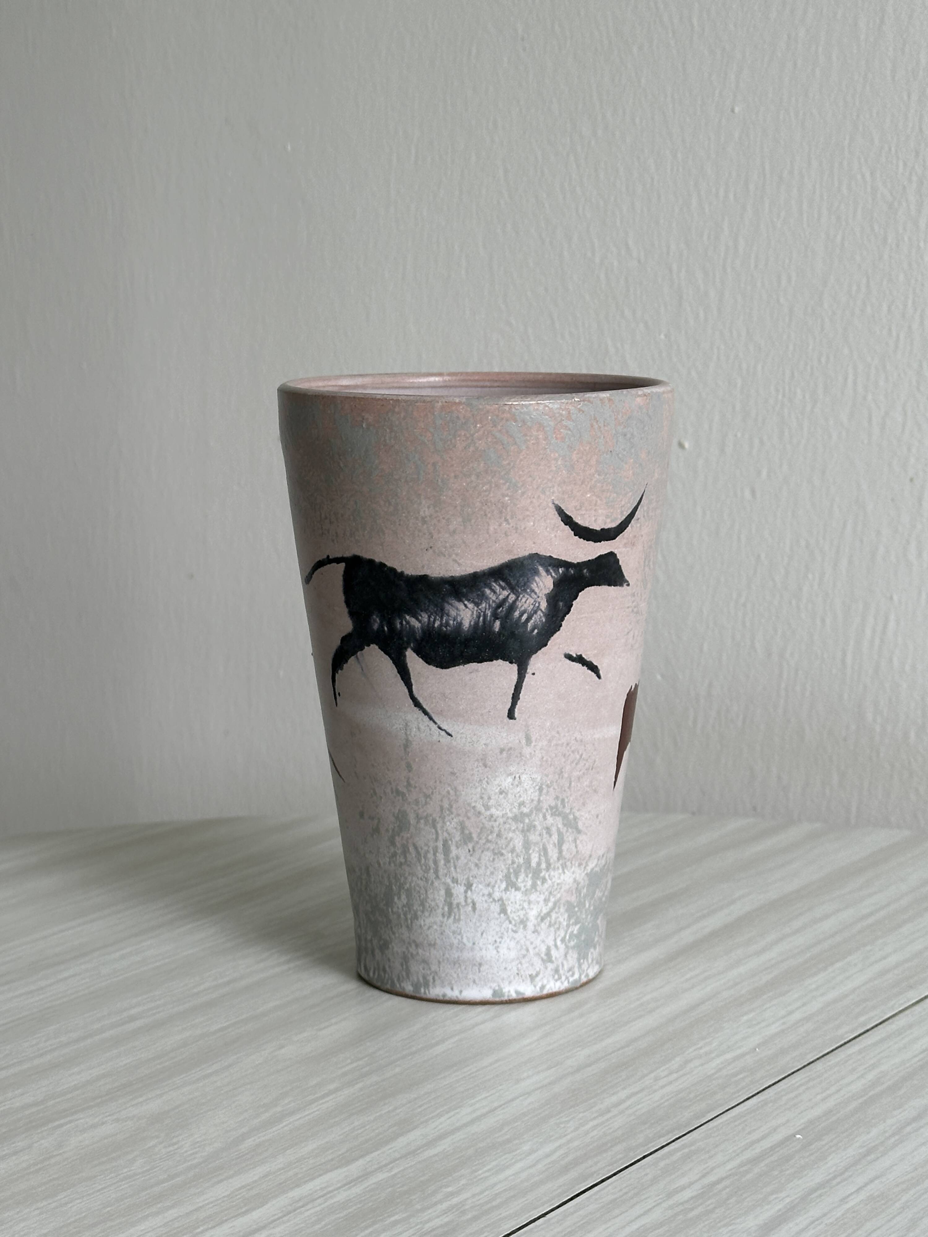 Hand-painted ceramic vase