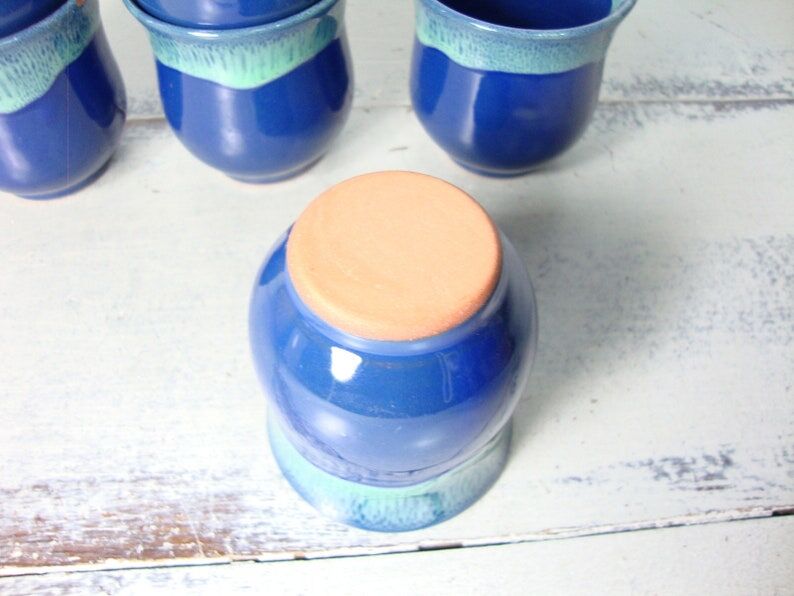 Set of 6 ceramic coffee cups