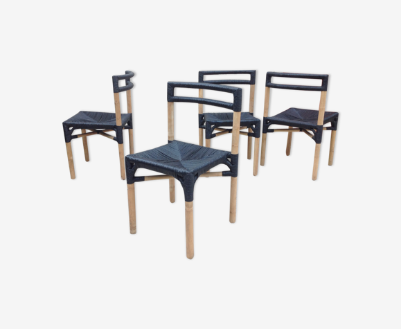 Bamboo chairs design Nike Karlsson for Ikea collection VIKTIGT | Selency