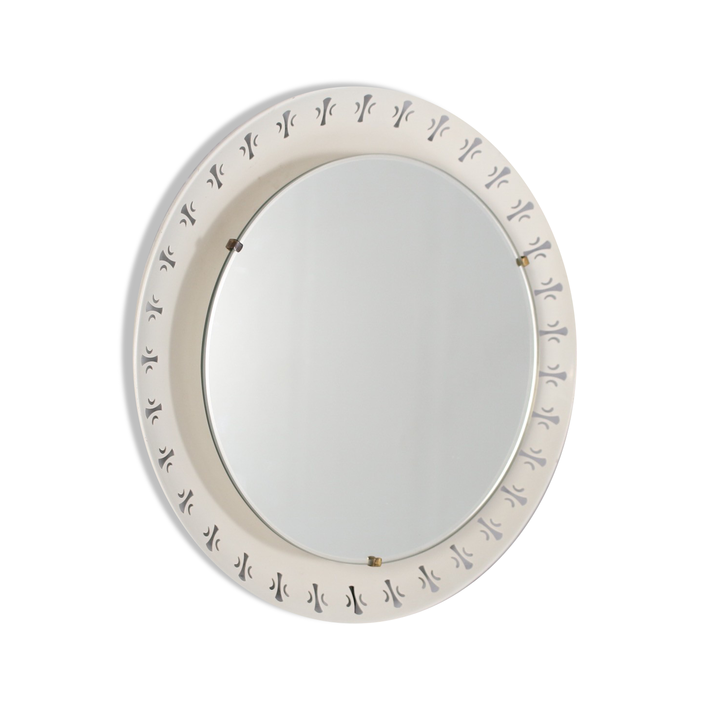 Hillebrand round metal light mirror