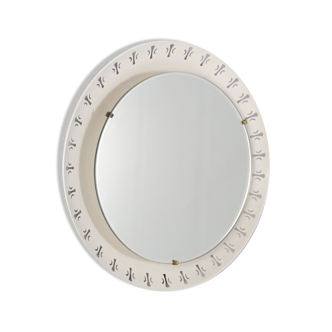 Hillebrand round metal light mirror