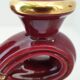 Double art deco lamp foot in bordeaux and gold ceramics