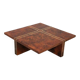Square Coffee Table In Walnut Burl, 1970s