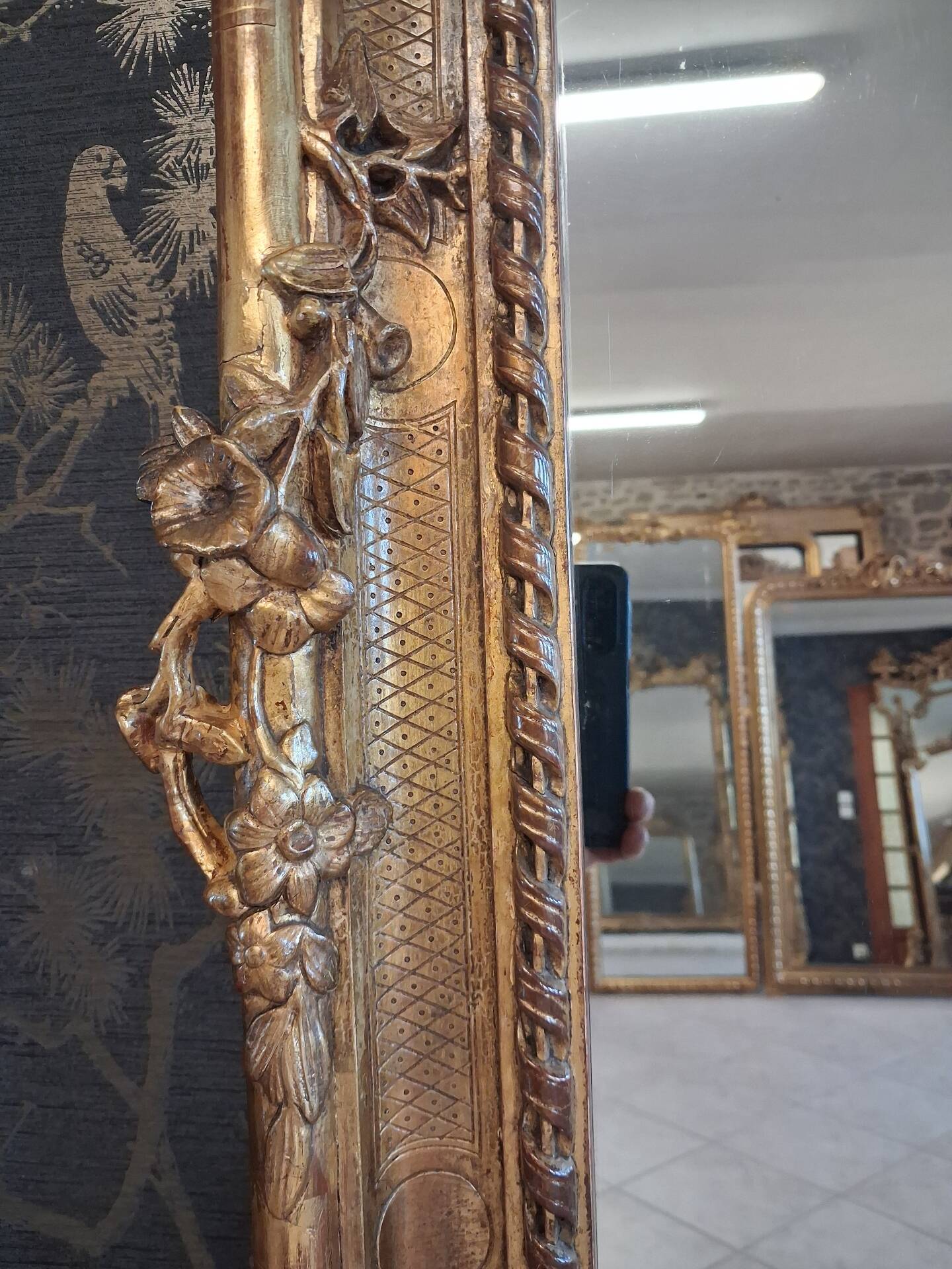 Miroir époque XIX 205 x 140