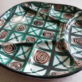 Set 6 compartment plates Robert Picault Vallauris