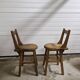 Paire de petites chaises brutalistes
