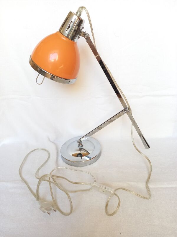Lampe articulée vintage orange