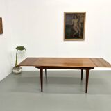 Scandinavian teak dining table, extendable