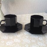 6 Luminarc coffee cups Octime black
