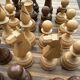 32 Staunton chess pieces in turned boxwood