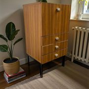 Vintage chest of drawers with drop-leaf front / Meurop furniture