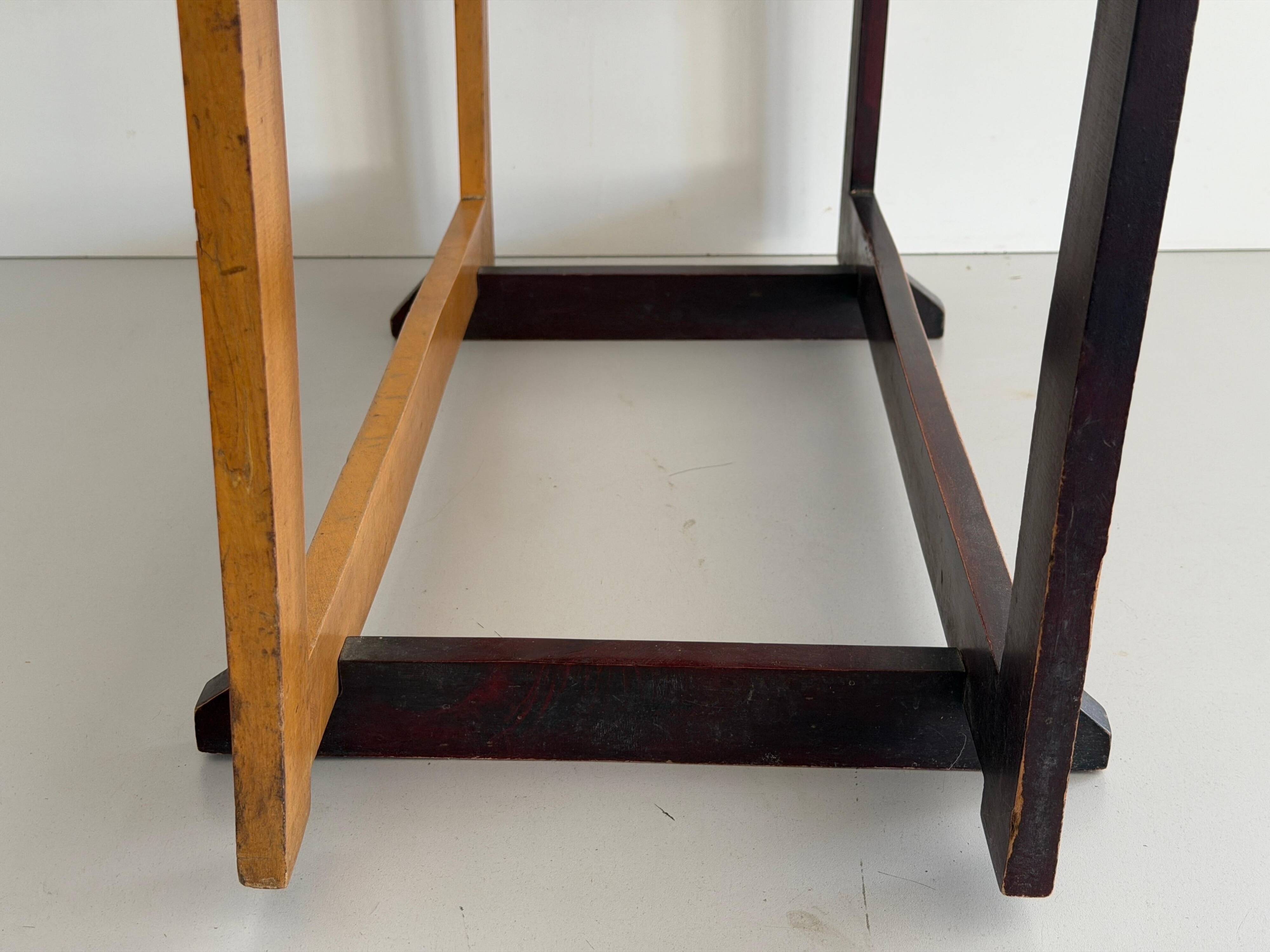 Mid-century Italian solid wood two-tone bench, 1950s, Italy