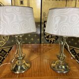 Paire de lampes en laiton 1960