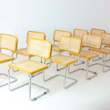 Set of 10 Breuer s32 chair, Italy 1970s
