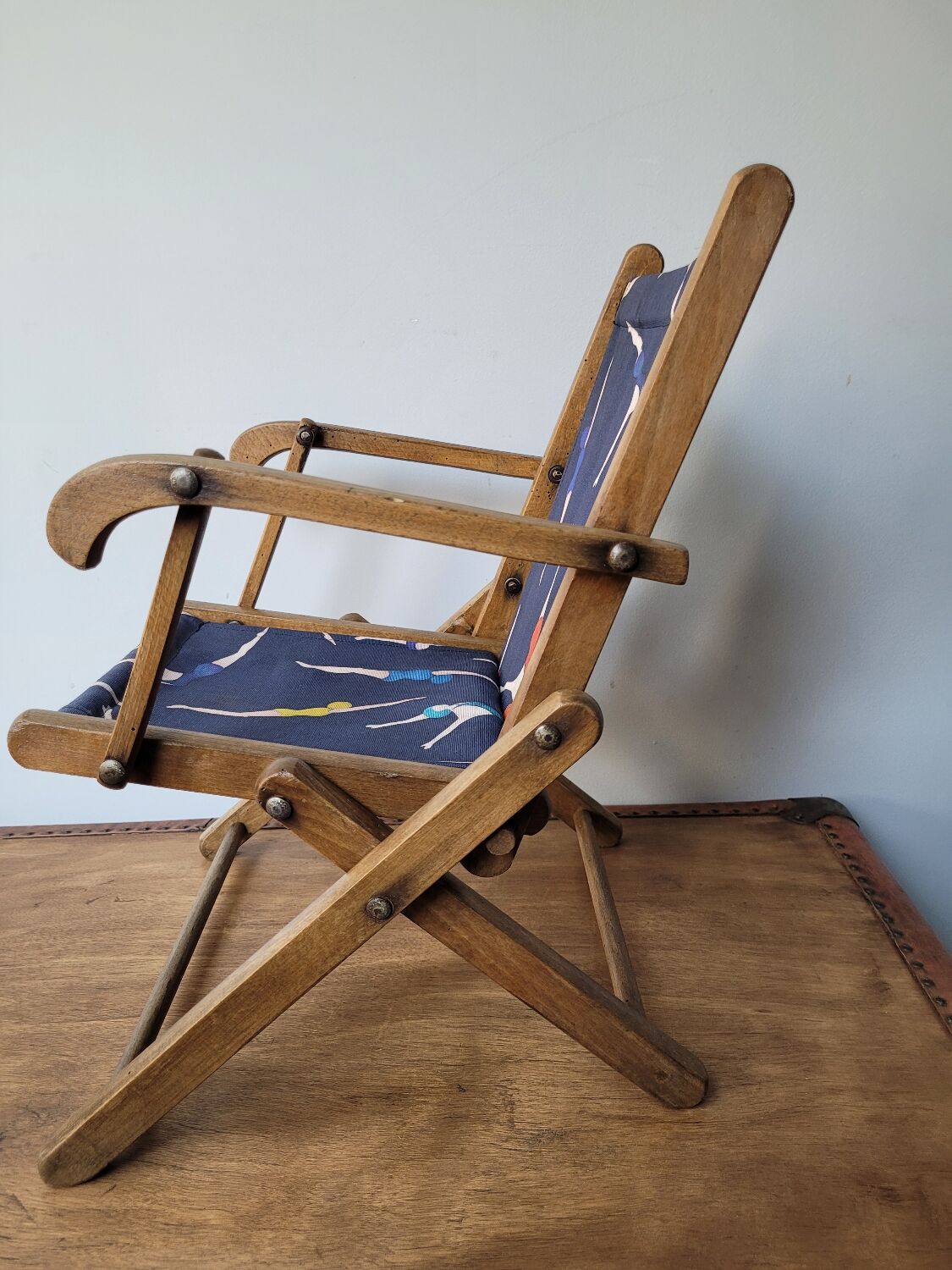 Antique folding chair, child