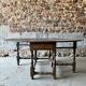 Large drop-leaf table in solid oak – English country style.