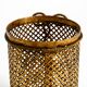 Mid Century Italian Regency Gilt Metal Waste Paper Bin from Li Puma