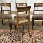 Série de 4 chaises + 2 fauteuils anglais en acajou fin XIXème