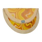 Tapis Desso rond orange et jaune « Amoebe »