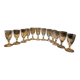 12 small twisted bistro glasses, 19th century