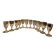 12 small twisted bistro glasses, 19th century