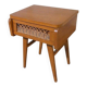 Chevet rotin pieds compas- Vintage 1950 1960