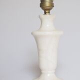 White alabaster lamp base