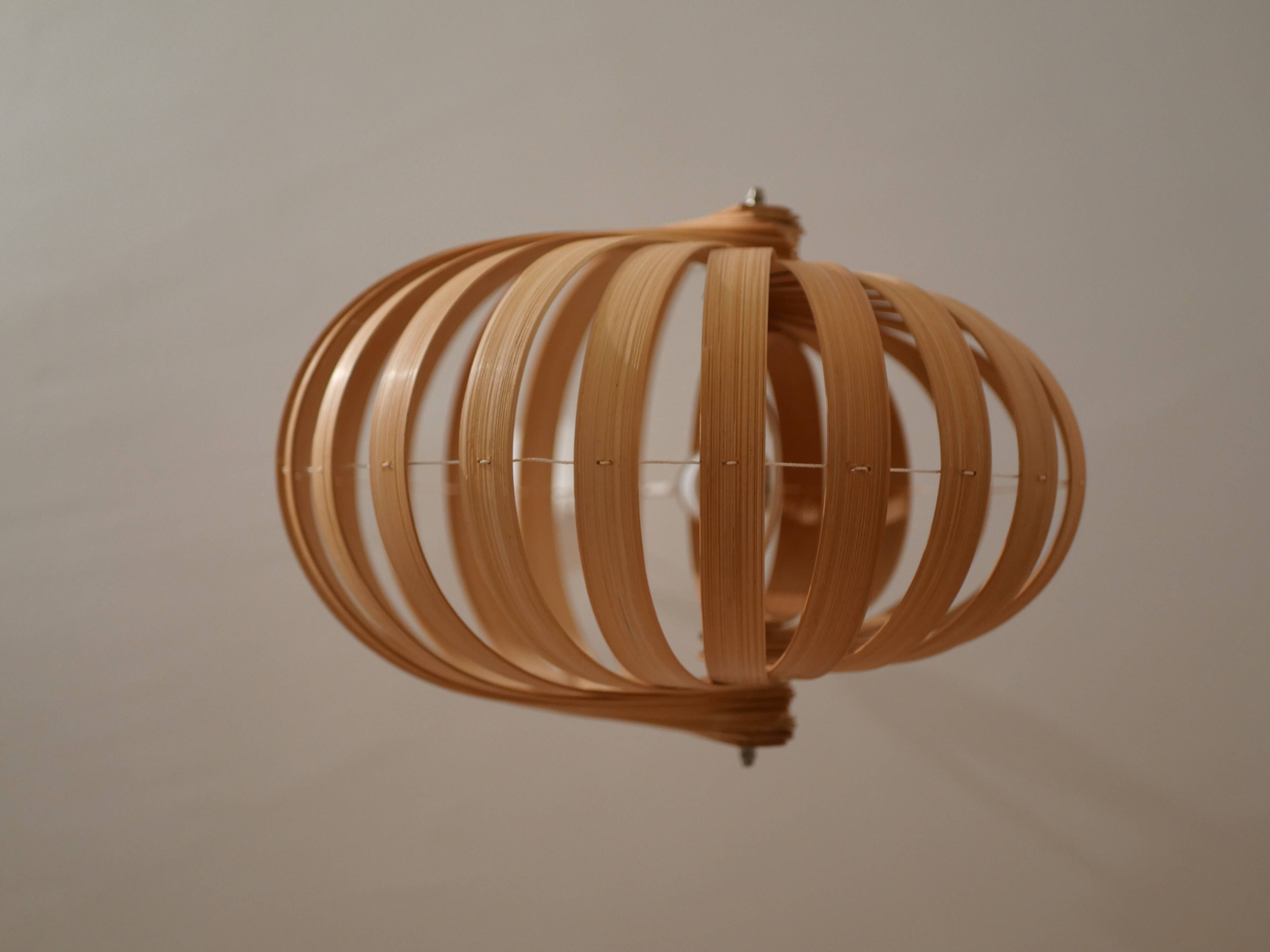 Nautilus bamboo pendant light