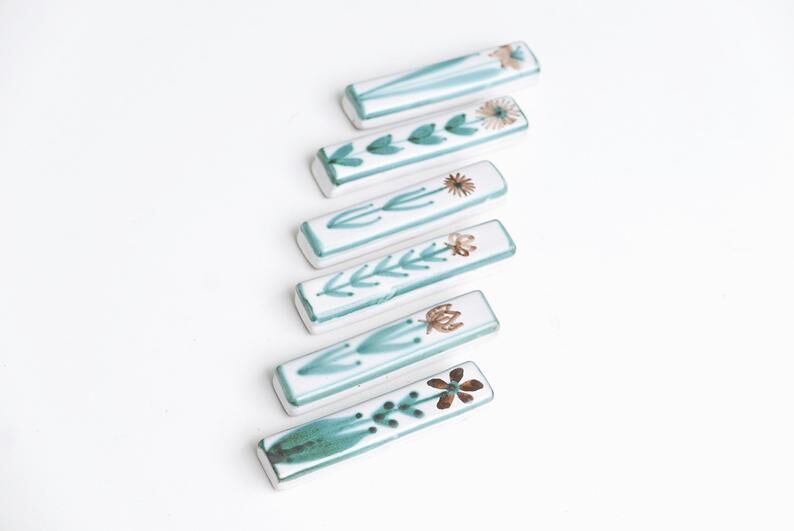 Set of 6 ceramic knife holders by Robert Picault 1960s