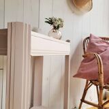 Small renovated Art Deco console in nude colour.